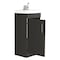 Tuhome Madrid Bathroom Vanity Sink, Metal Handle, Single Door Cabinet, Black MLW7952 - alternate 4